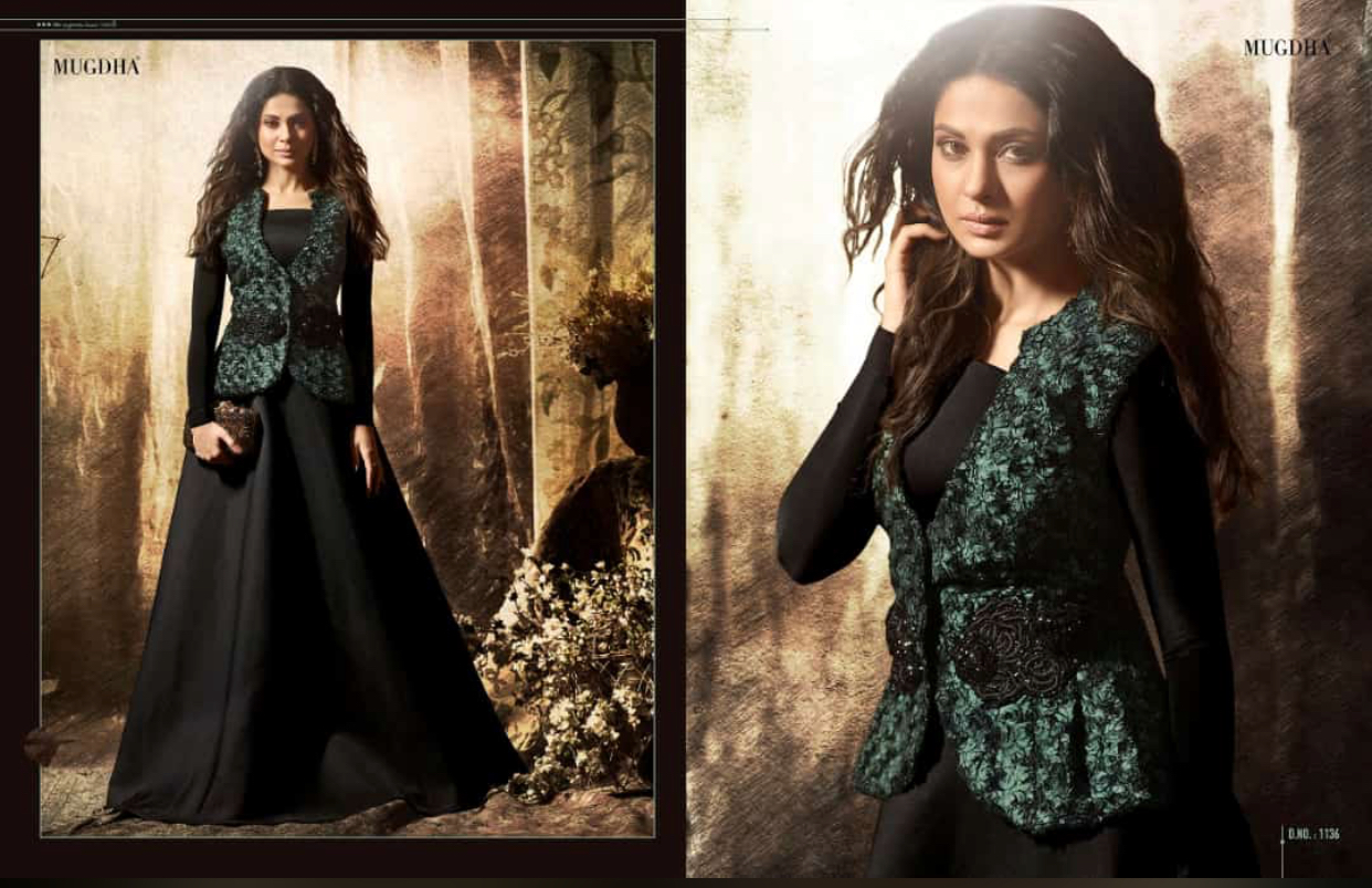 Jennifer Vol-3 By Mugdha 1129 To 1136 Series Designer Beautiful Stylish Fancy Colorful Collection Party Wear & Occasional Wear Satin Silk/ Slub Embroidered Dresses At Wholesale Price