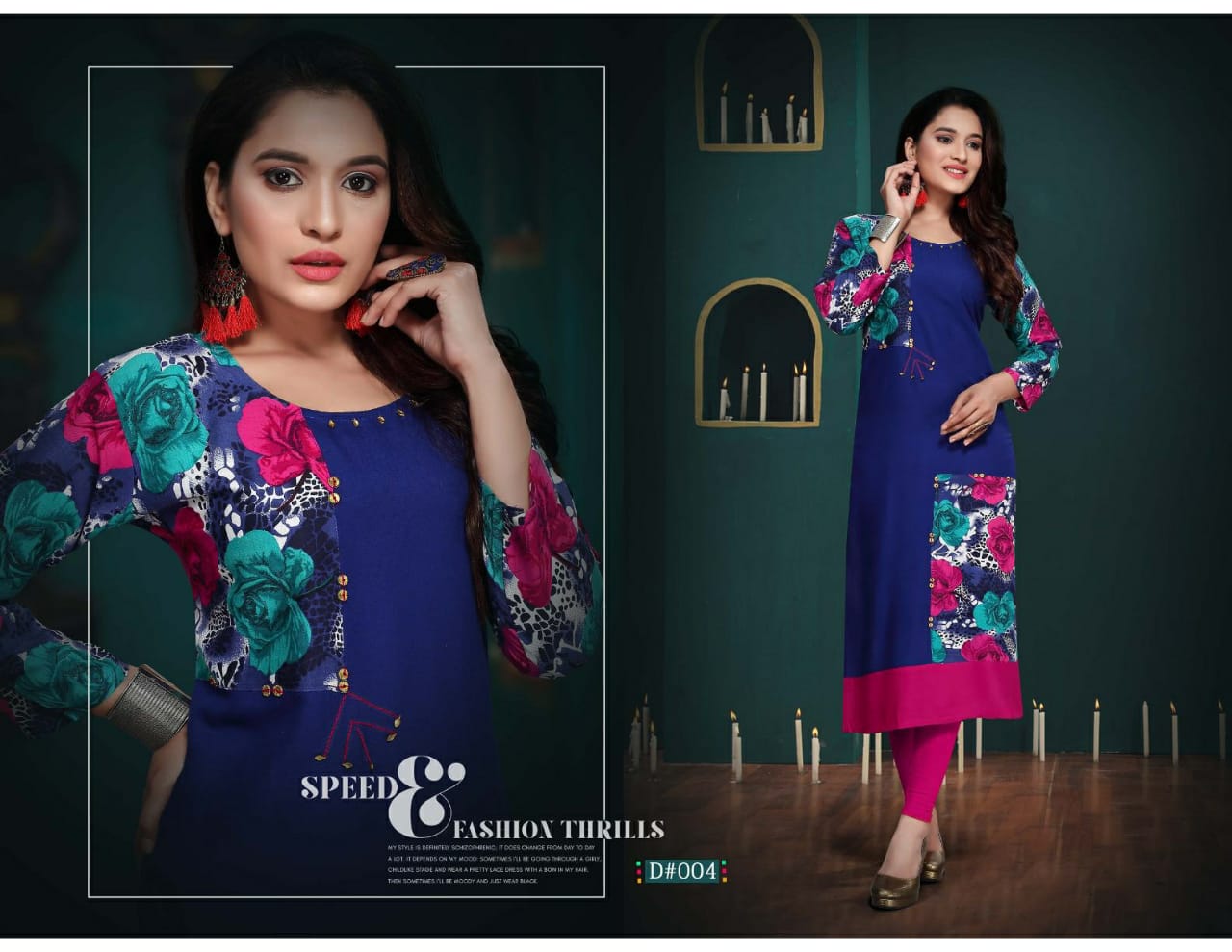 Jolly By Trendy 001 To 010 Series Beautiful Stylish Colorful Fancy Party Wear & Ethnic Wear & Ready To Wear Heavy Rayon Printed Kurtis At Wholesale Price