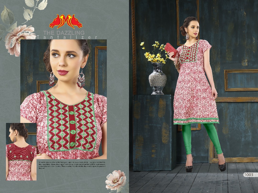 Judwa By Moh Trendz 1001 To 1012 Series Stylish Colorful Fancy Beautiful Casual Wear & Ethnic Wear & Ready To Wear Cotton Slub Kurtis At Wholesale Price