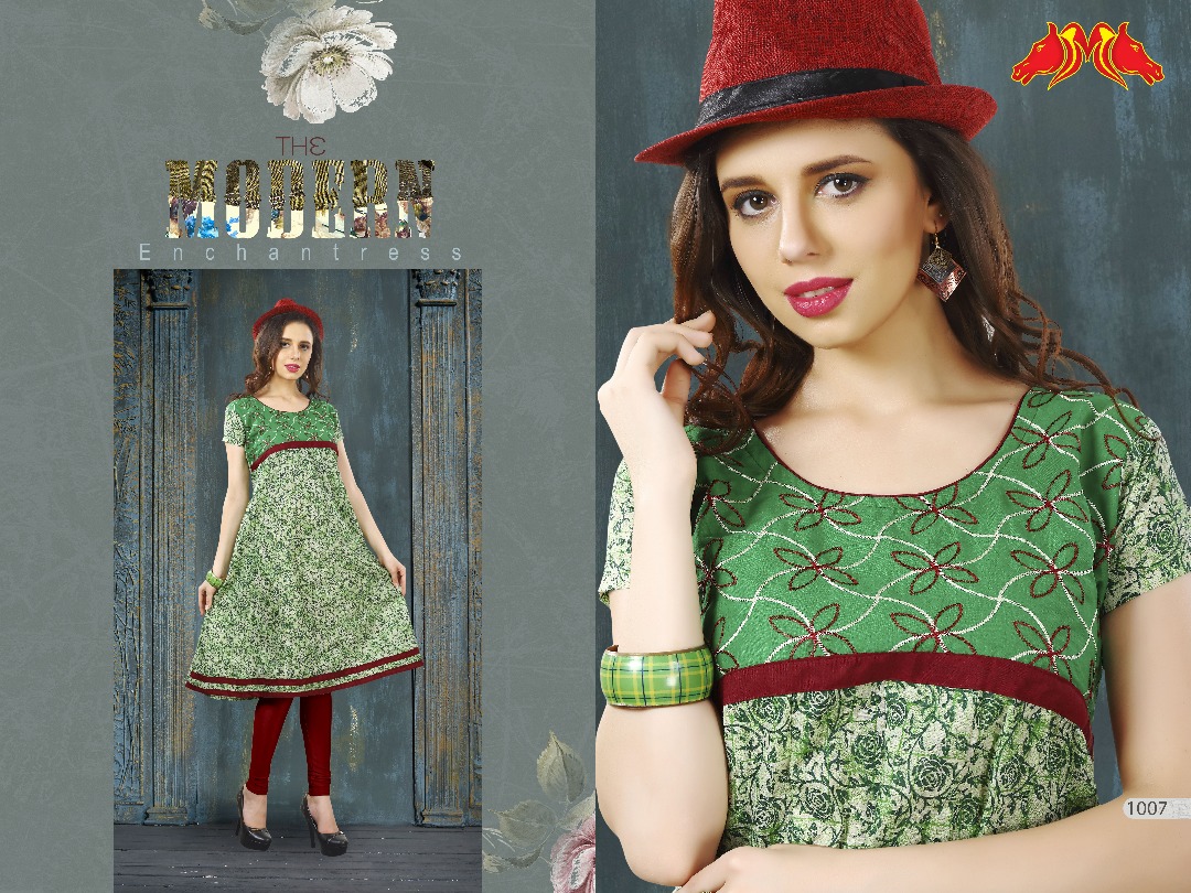 Judwa By Moh Trendz 1001 To 1012 Series Stylish Colorful Fancy Beautiful Casual Wear & Ethnic Wear & Ready To Wear Cotton Slub Kurtis At Wholesale Price