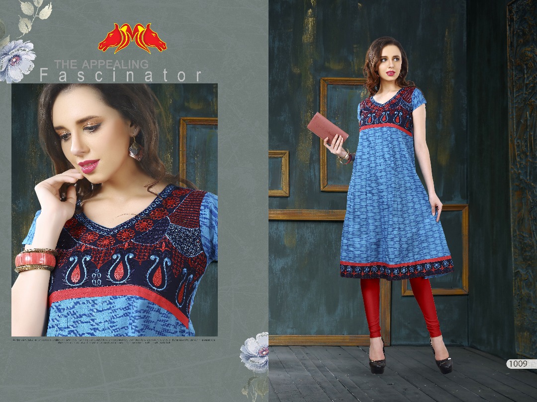 Judwa By Moh Trendz 1001 To 1012 Series Stylish Colorful Fancy Beautiful Casual Wear & Ethnic Wear & Ready To Wear Cotton Slub Kurtis At Wholesale Price