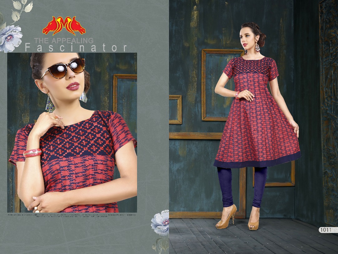 Judwa By Moh Trendz 1001 To 1012 Series Stylish Colorful Fancy Beautiful Casual Wear & Ethnic Wear & Ready To Wear Cotton Slub Kurtis At Wholesale Price