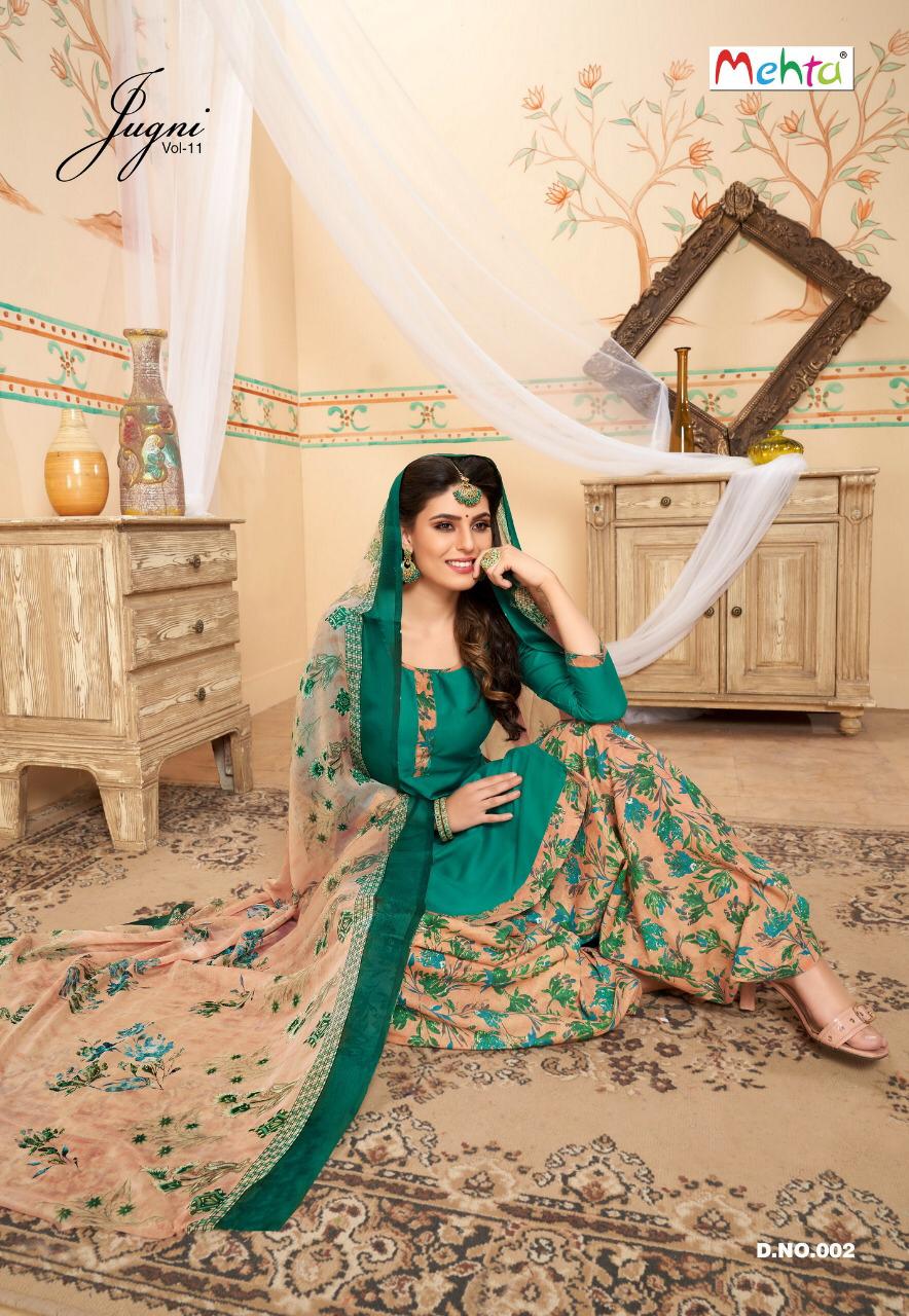Jugni Vol-11 By Mehta 001 To 008 Series Indian Traditional Wear Collection Beautiful Stylish Fancy Colorful Party Wear & Occasional Wear Cotton Printed Dress At Wholesale Price