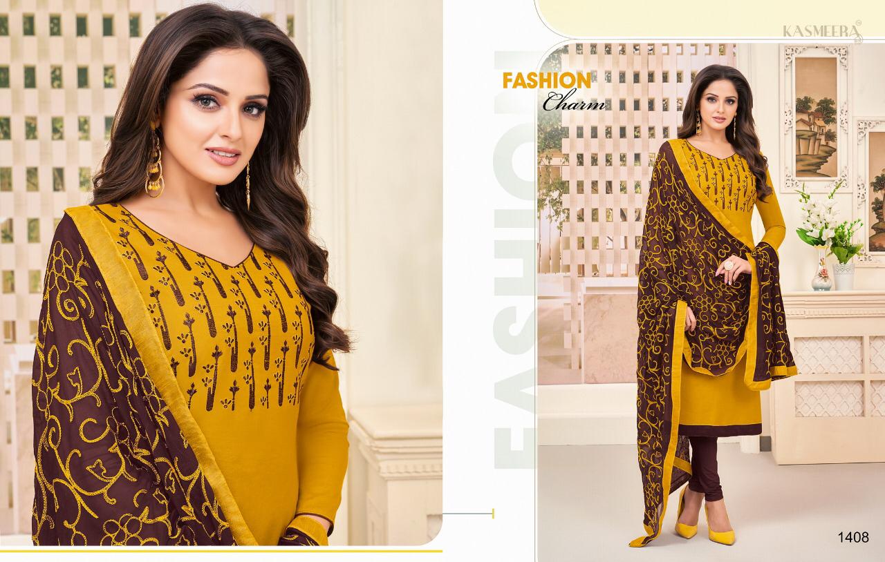 Kaamini Vol-10 By Kayce Trendz 1404  To 1415 Series Designer Suits Beautiful Stylish Fancy Colorful Party Wear & Ethnic Wear Cotton Flex Embroidery Dresses At Wholesale Price