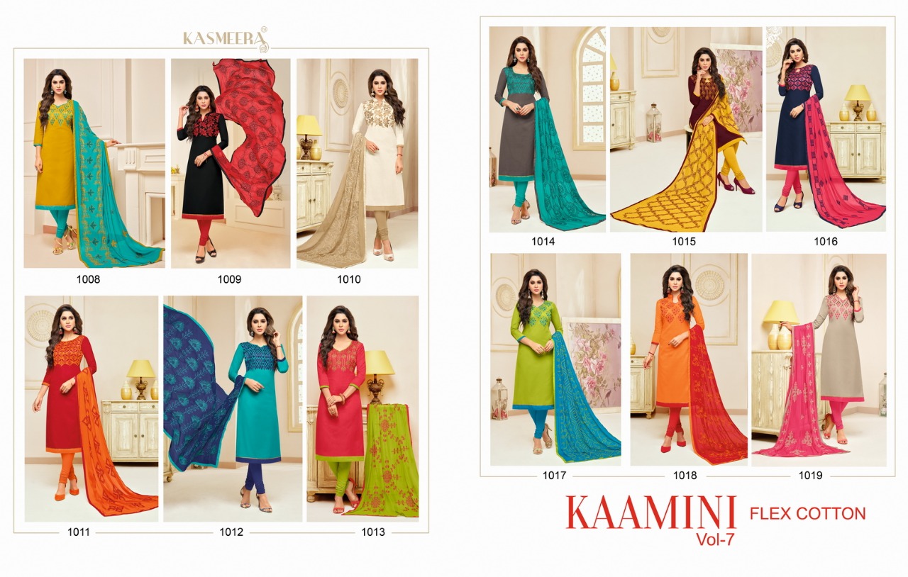 Kamini Vol-7 By Kayce Trendz 1008 To 1019 Series Beautiful Suits Colorful Stylish Fancy Casual Wear & Ethnic Wear Flex Bombay Cotton Dresses At Wholesale Price