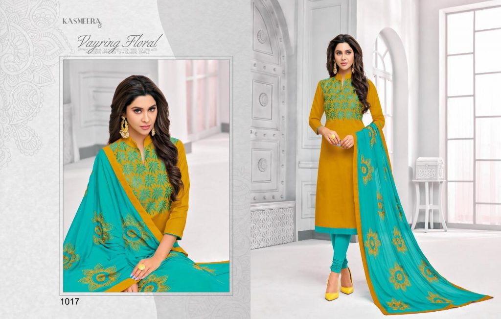 Kaamini Vol-8 By Kayce Trendz 1017 To 1028 Series Beautiful Suits Colorful Stylish Fancy Casual Wear & Ethnic Wear Cotton Flex With Work Dresses At Wholesale Price