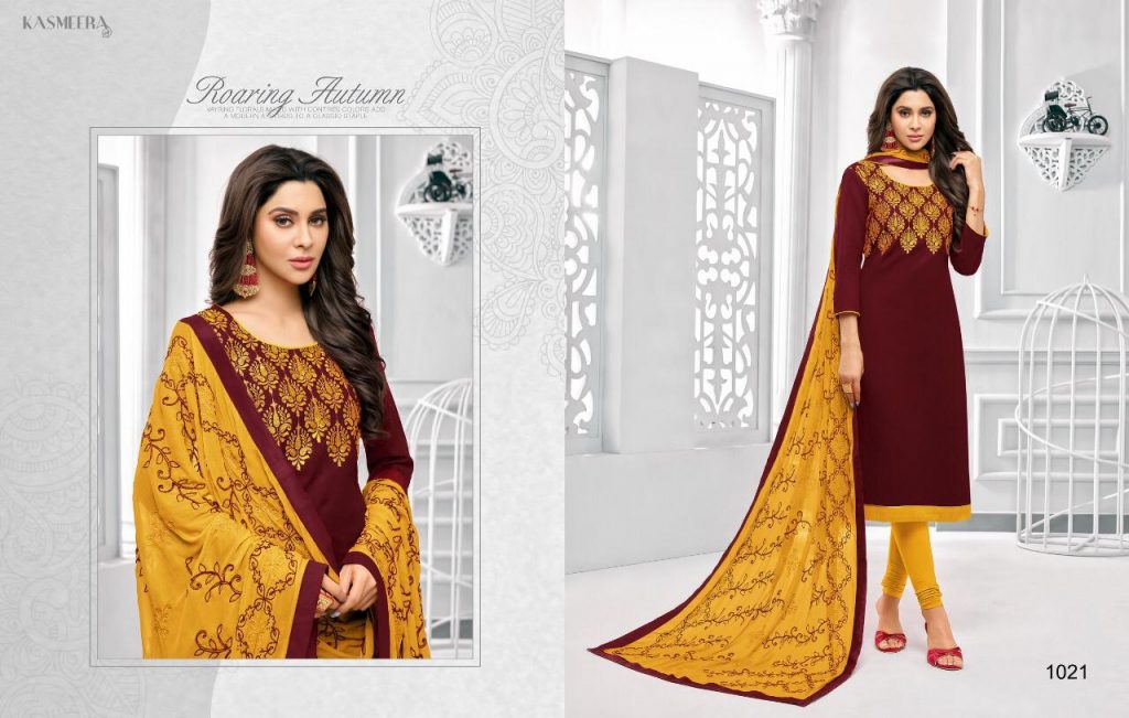 Kaamini Vol-8 By Kayce Trendz 1017 To 1028 Series Beautiful Suits Colorful Stylish Fancy Casual Wear & Ethnic Wear Cotton Flex With Work Dresses At Wholesale Price