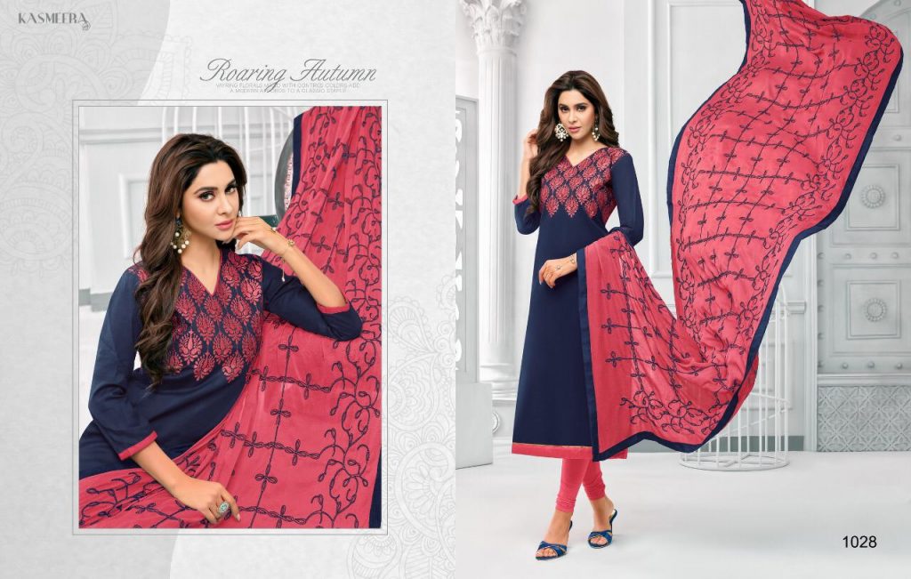 Kaamini Vol-8 By Kayce Trendz 1017 To 1028 Series Beautiful Suits Colorful Stylish Fancy Casual Wear & Ethnic Wear Cotton Flex With Work Dresses At Wholesale Price