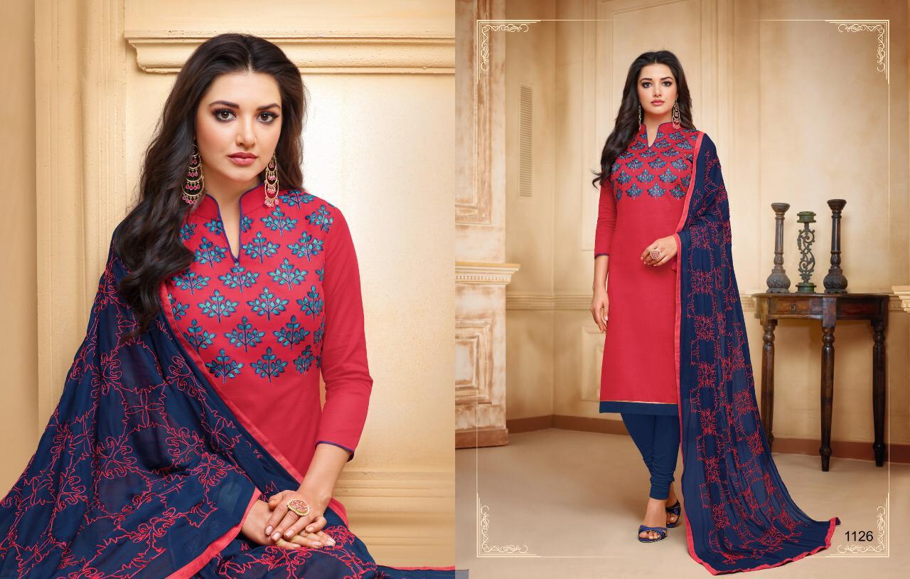 Kaamini Vol-9 By Kayce Trendz 1116 To 1127 Series Designer Suits Beautiful Stylish Fancy Colorful Party Wear & Ethnic Wear Cotton Flex Embroidery Dresses At Wholesale Price