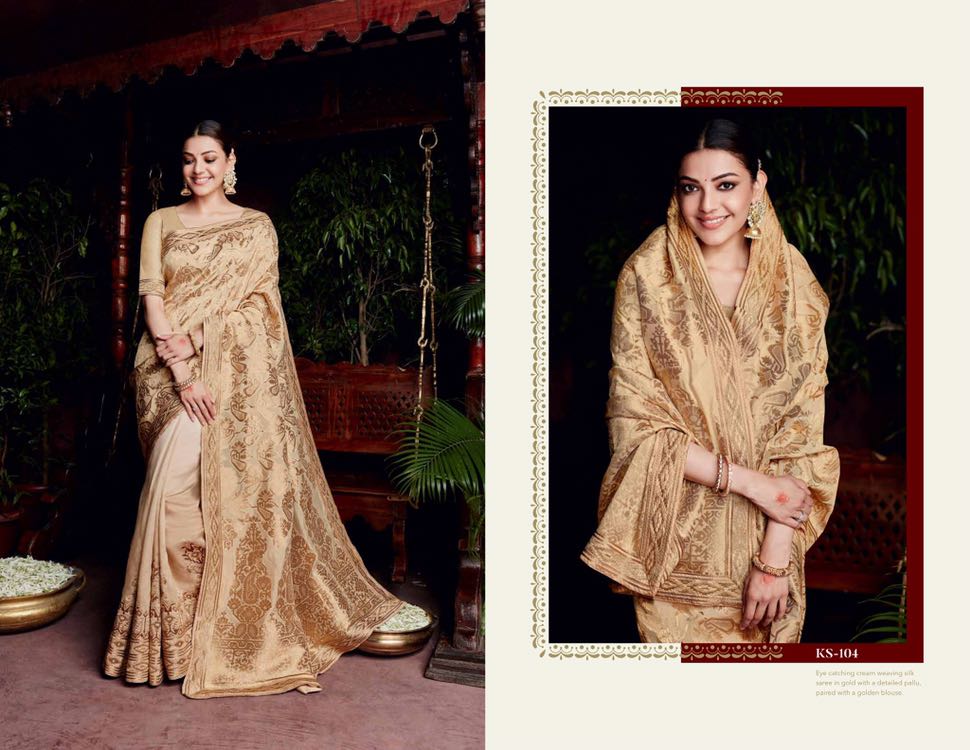 Kajal Sarees By Kimora Fashion 101 To 118 Series Indian Traditional Wear Collection Beautiful Stylish Fancy Colorful Party Wear & Occasional Wear Fancy Embroidered Sarees At Wholesale Price