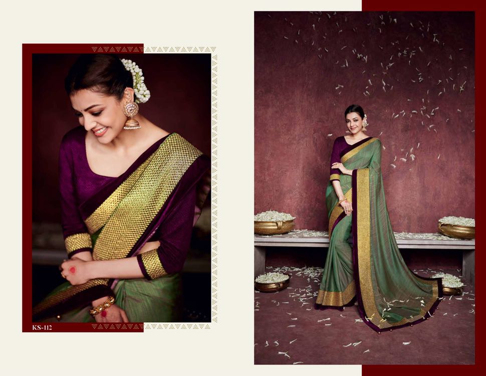 Kajal Sarees By Kimora Fashion 101 To 118 Series Indian Traditional Wear Collection Beautiful Stylish Fancy Colorful Party Wear & Occasional Wear Fancy Embroidered Sarees At Wholesale Price