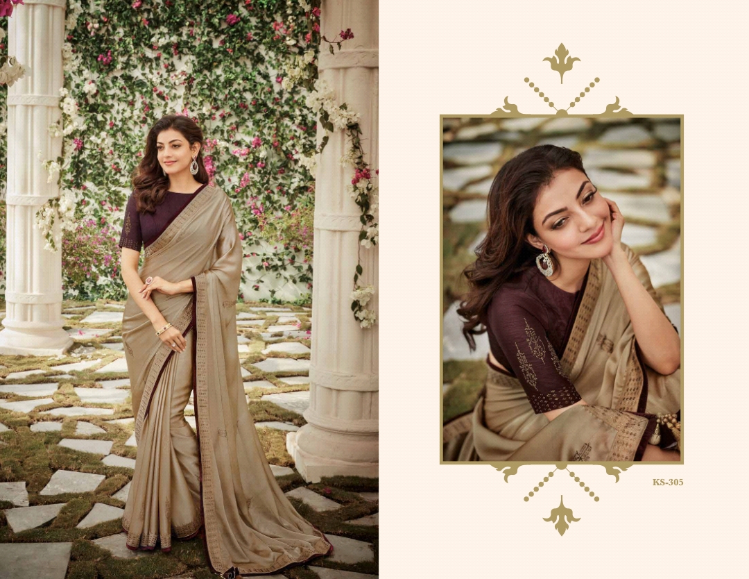 Kajol Collection By Kajol Fashion 301 To 318 Series Indian Traditional Wear Collection Beautiful Stylish Fancy Colorful Party Wear & Occasional Wear Pure Banarasi Silk Sarees At Wholesale Price
