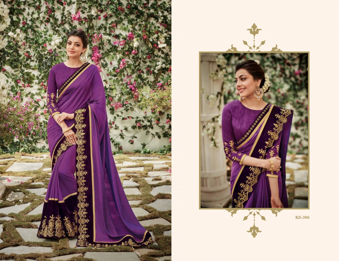 Kajol Collection By Kajol Fashion 301 To 318 Series Indian Traditional Wear Collection Beautiful Stylish Fancy Colorful Party Wear & Occasional Wear Pure Banarasi Silk Sarees At Wholesale Price