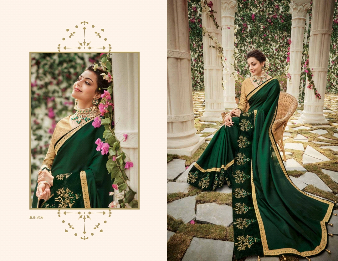 Kajol Collection By Kajol Fashion 301 To 318 Series Indian Traditional Wear Collection Beautiful Stylish Fancy Colorful Party Wear & Occasional Wear Pure Banarasi Silk Sarees At Wholesale Price