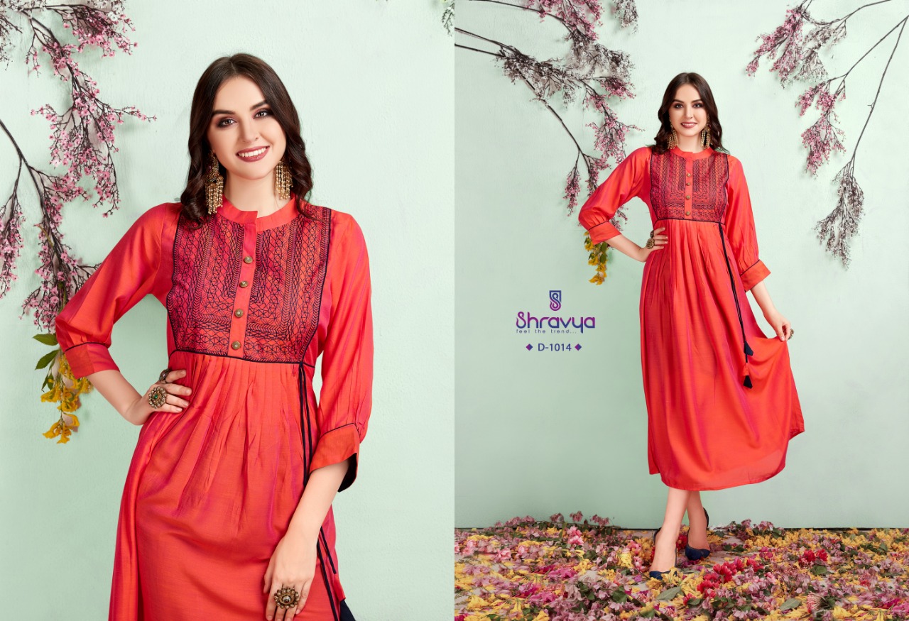 Kala By Shravya Fashion 1009 To 1014 Series Beautiful Colorful Stylish Fancy Casual Wear & Ethnic Wear & Ready To Wear Two Tone Muslin Kurtis At Wholesale Price