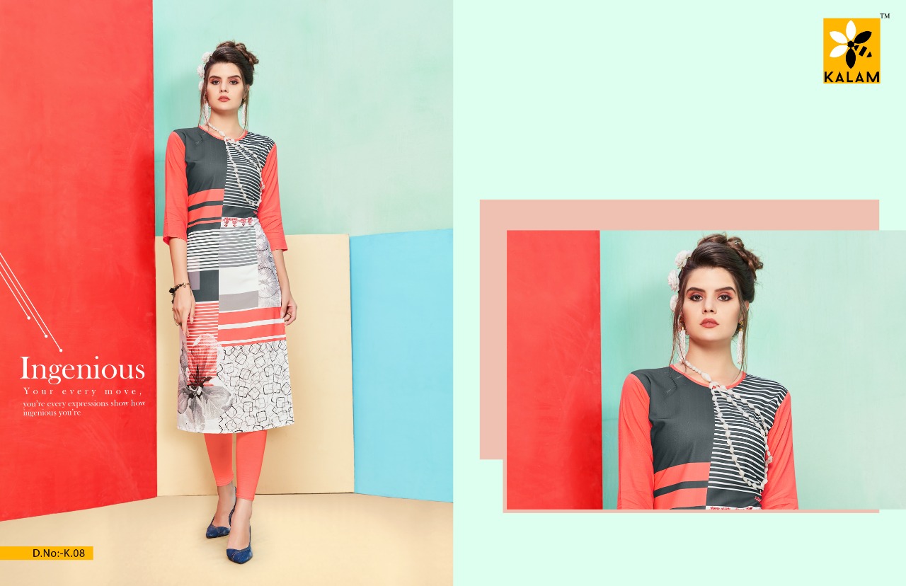 Kalam Vol-1 By Kalam 01 To 08 Series Beautiful Stylish Fancy Colorful Casual Wear & Ethnic Wear & Ready To Wear Rayon Cotton Printed Kurtis At Wholesale Price