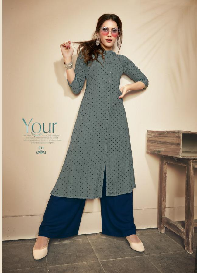 Kalariya By Gallberry Beautiful Designer Colorful Stylish Fancy Casual Wear & Ethnic Wear & Ready To Wear Heavy Rayon Liquid Two Tone Jacqaurd Butti Kurtis With Bottom At Wholesale Price