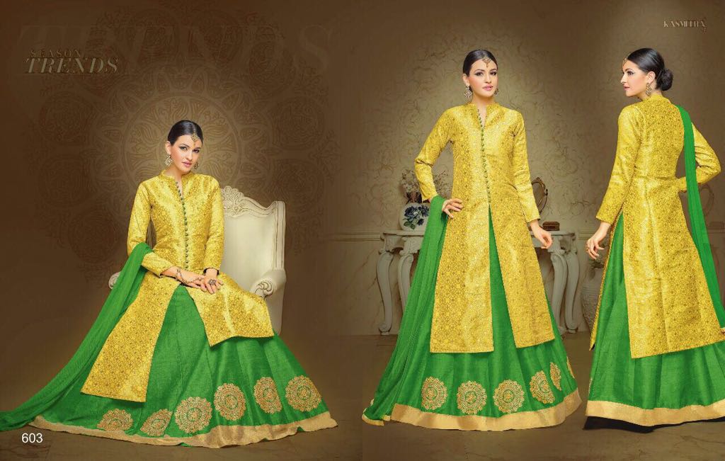 Kalee By Kayce Trendz 603 To 609 Series Designer Festive Suits Collection Beautiful Stylish Fancy Colorful Party Wear & Occasional Wear Banarasi Silk Dresses At Wholesale Price