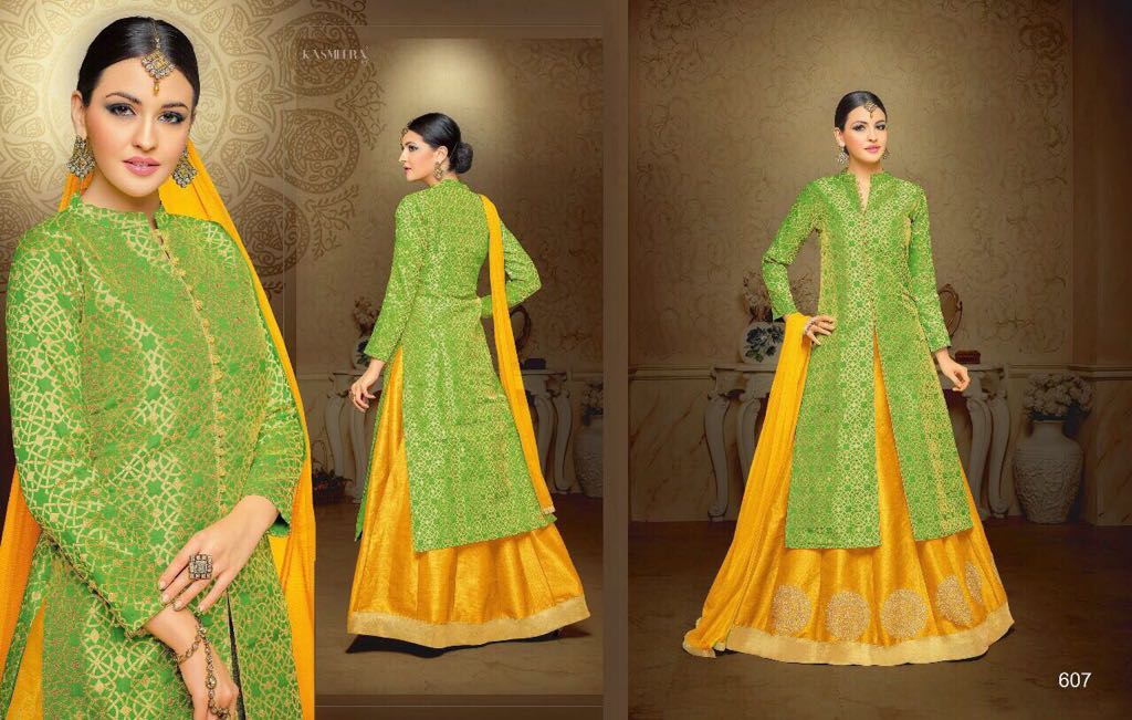 Kalee By Kayce Trendz 603 To 609 Series Designer Festive Suits Collection Beautiful Stylish Fancy Colorful Party Wear & Occasional Wear Banarasi Silk Dresses At Wholesale Price