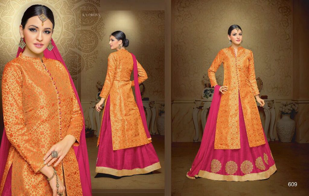 Kalee By Kayce Trendz 603 To 609 Series Designer Festive Suits Collection Beautiful Stylish Fancy Colorful Party Wear & Occasional Wear Banarasi Silk Dresses At Wholesale Price