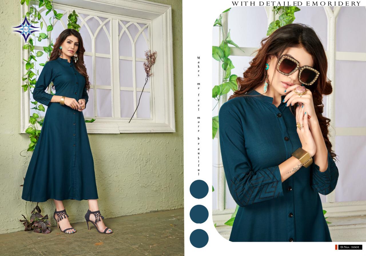 Kamli By Sai Latest Creation 1001 To 1008 Series Beautiful Colorful Stylish Fancy Casual Wear & Ethnic Wear & Ready To Wear Line Kurti With Embroidery Kurtis At Wholesale Price