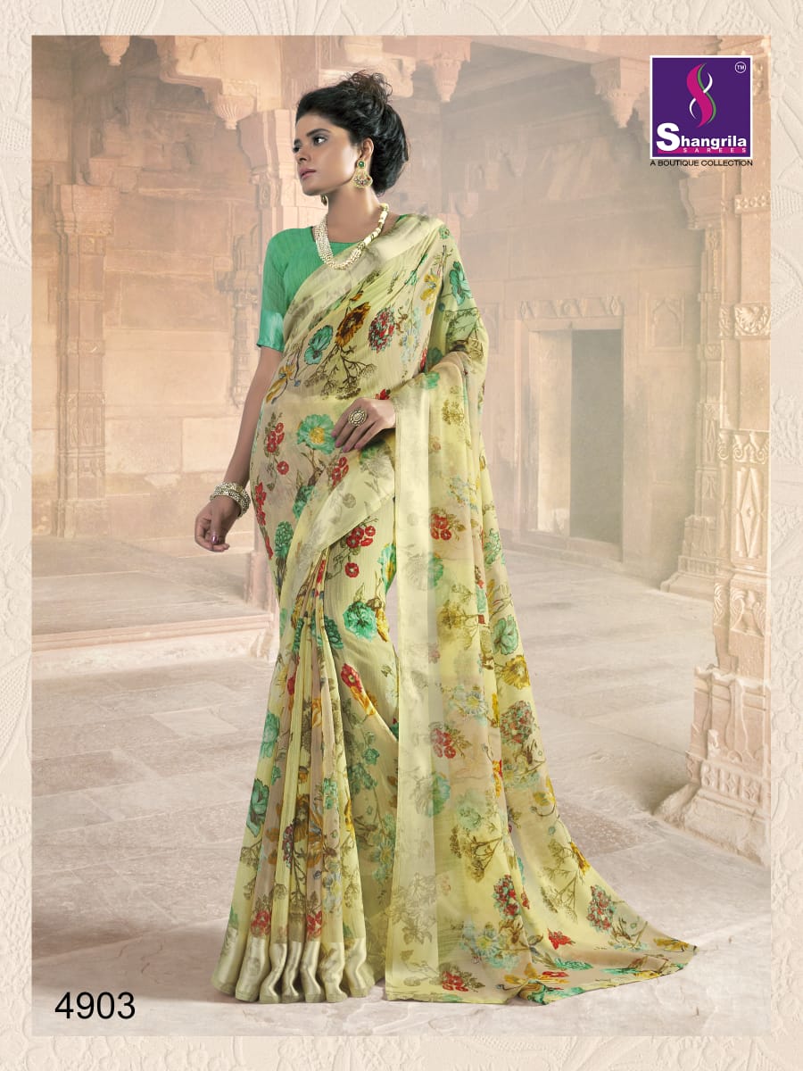 Kanchana Cotton Vol-19 By Shangrila 4901 To 4912 Series Indian Traditional Wear Collection Beautiful Stylish Fancy Colorful Party Wear & Occasional Wear Linen Cotton Printed Sarees At Wholesale Price
