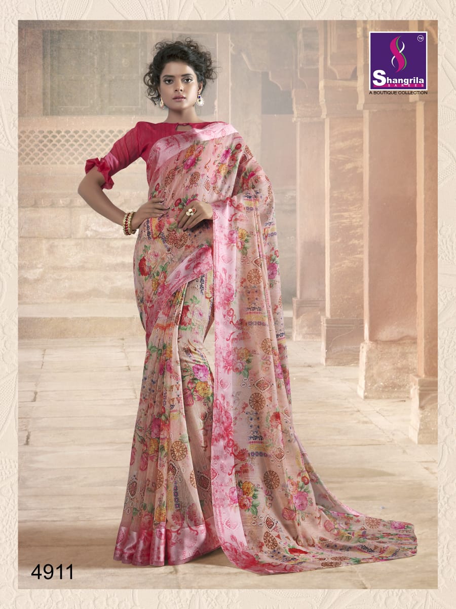 Kanchana Cotton Vol-19 By Shangrila 4901 To 4912 Series Indian Traditional Wear Collection Beautiful Stylish Fancy Colorful Party Wear & Occasional Wear Linen Cotton Printed Sarees At Wholesale Price