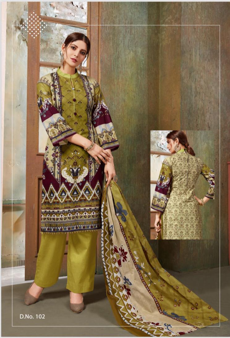 Karachi Cotton By Rutu 101 To 110 Series Beautiful Suits Stylish Fancy Colorful Casual Wear & Ethnic Wear Cotton Printed Dresses At Wholesale Price