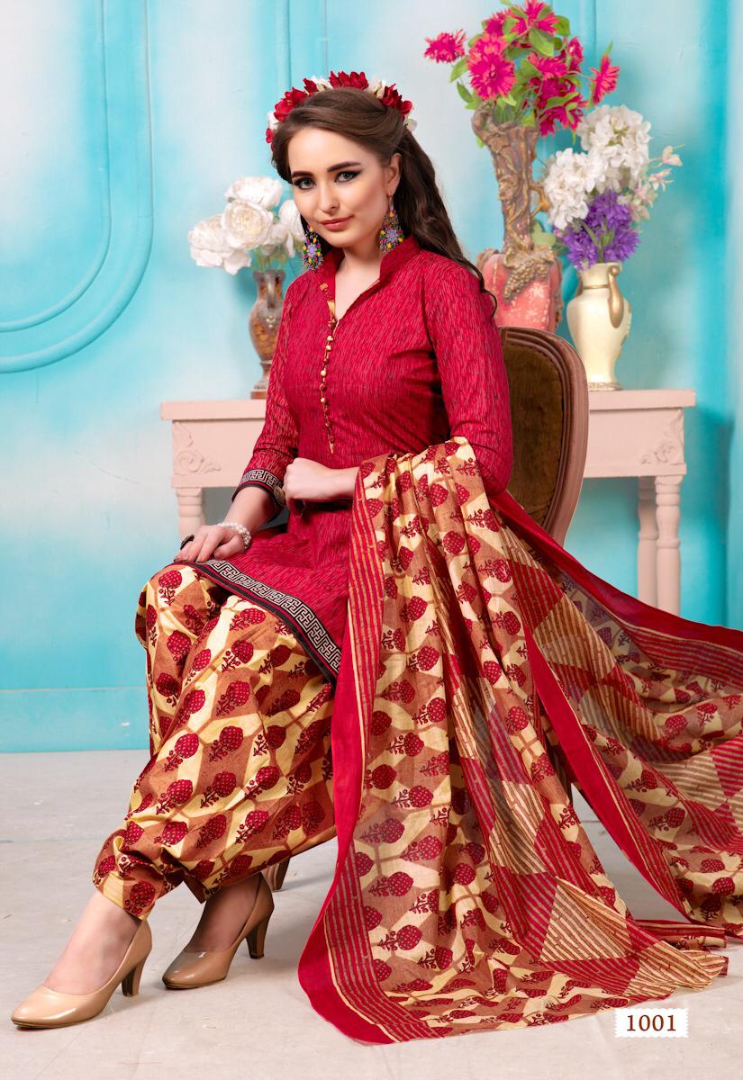 Karachi Patiyala By Meenaxi 1001 To 1012 Series Beautiful Suits Stylish Fancy Colorful Party Wear & Ethnic Wear Cotton Printed Dresses At Wholesale Price