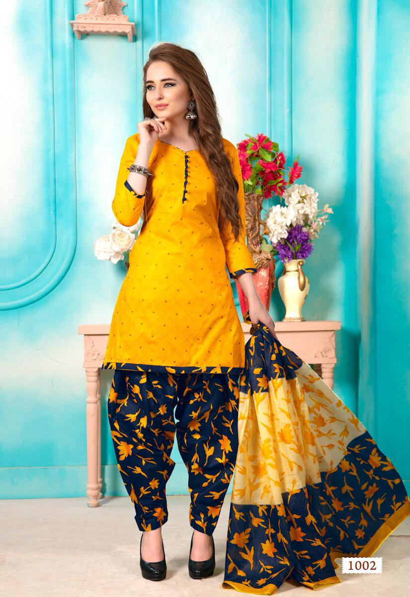 Karachi Patiyala By Meenaxi 1001 To 1012 Series Beautiful Suits Stylish Fancy Colorful Party Wear & Ethnic Wear Cotton Printed Dresses At Wholesale Price