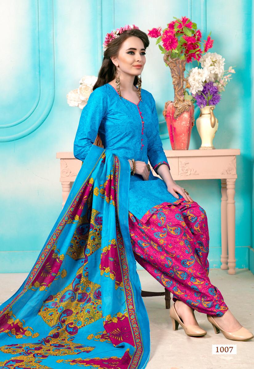 Karachi Patiyala By Meenaxi 1001 To 1012 Series Beautiful Suits Stylish Fancy Colorful Party Wear & Ethnic Wear Cotton Printed Dresses At Wholesale Price