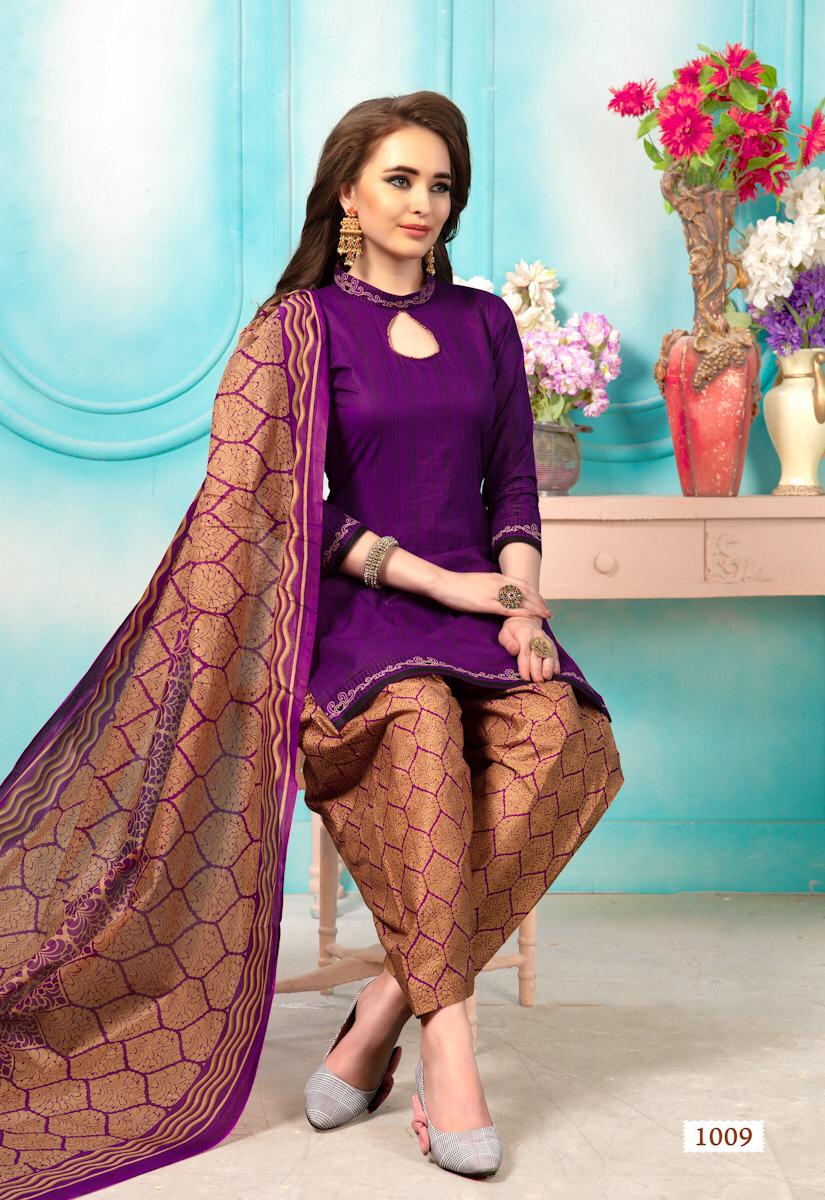 Karachi Patiyala By Meenaxi 1001 To 1012 Series Beautiful Suits Stylish Fancy Colorful Party Wear & Ethnic Wear Cotton Printed Dresses At Wholesale Price