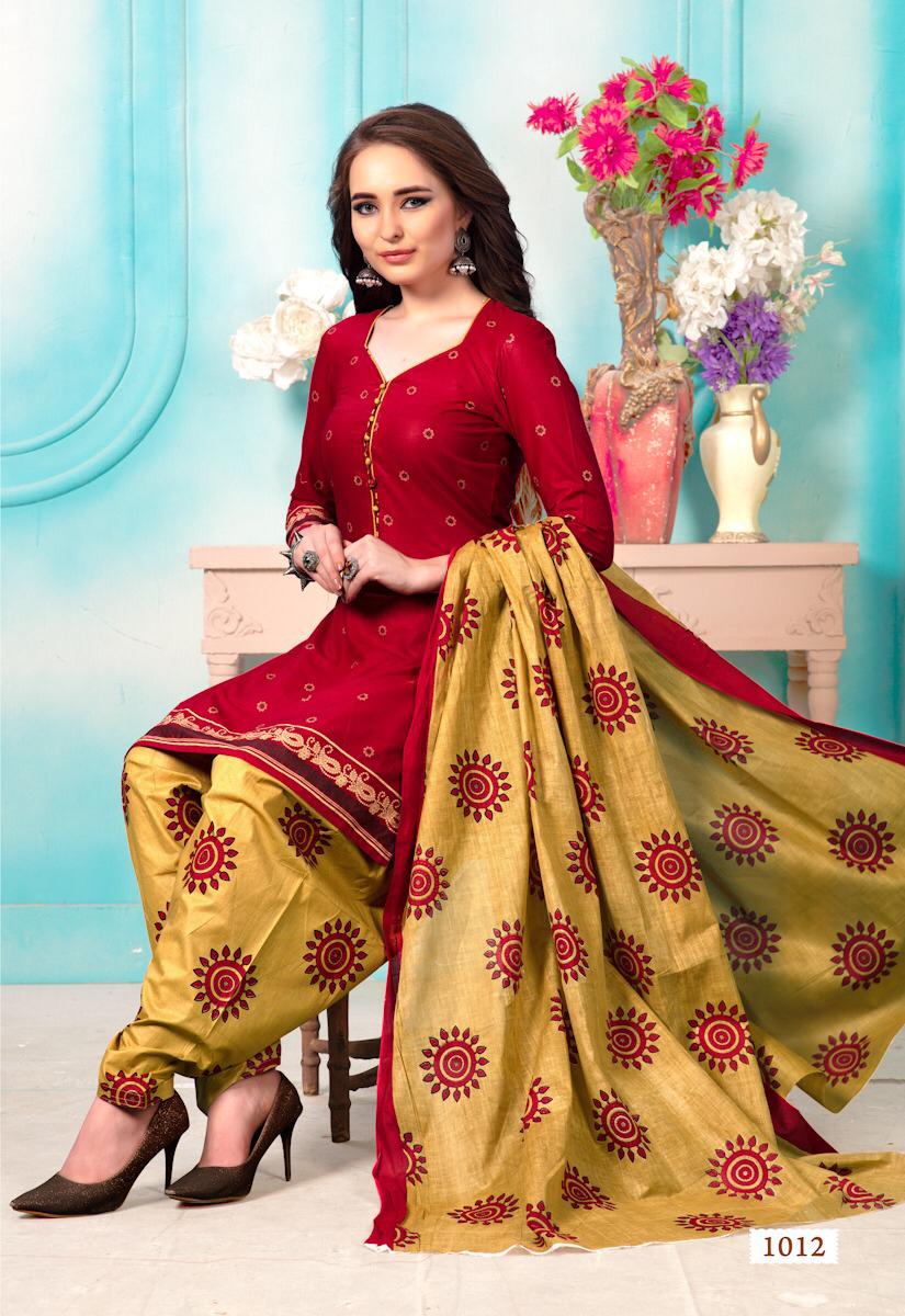 Karachi Patiyala By Meenaxi 1001 To 1012 Series Beautiful Suits Stylish Fancy Colorful Party Wear & Ethnic Wear Cotton Printed Dresses At Wholesale Price