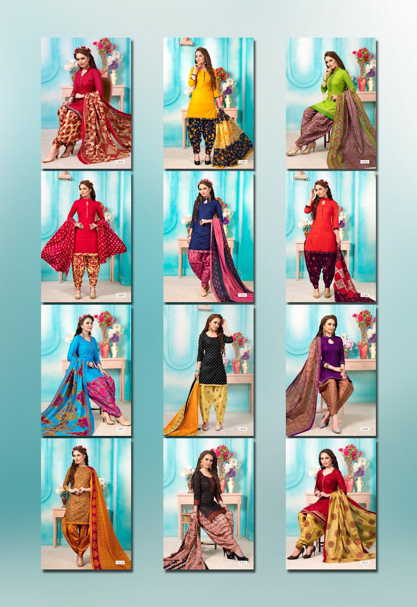 Karachi Patiyala By Meenaxi 1001 To 1012 Series Beautiful Suits Stylish Fancy Colorful Party Wear & Ethnic Wear Cotton Printed Dresses At Wholesale Price