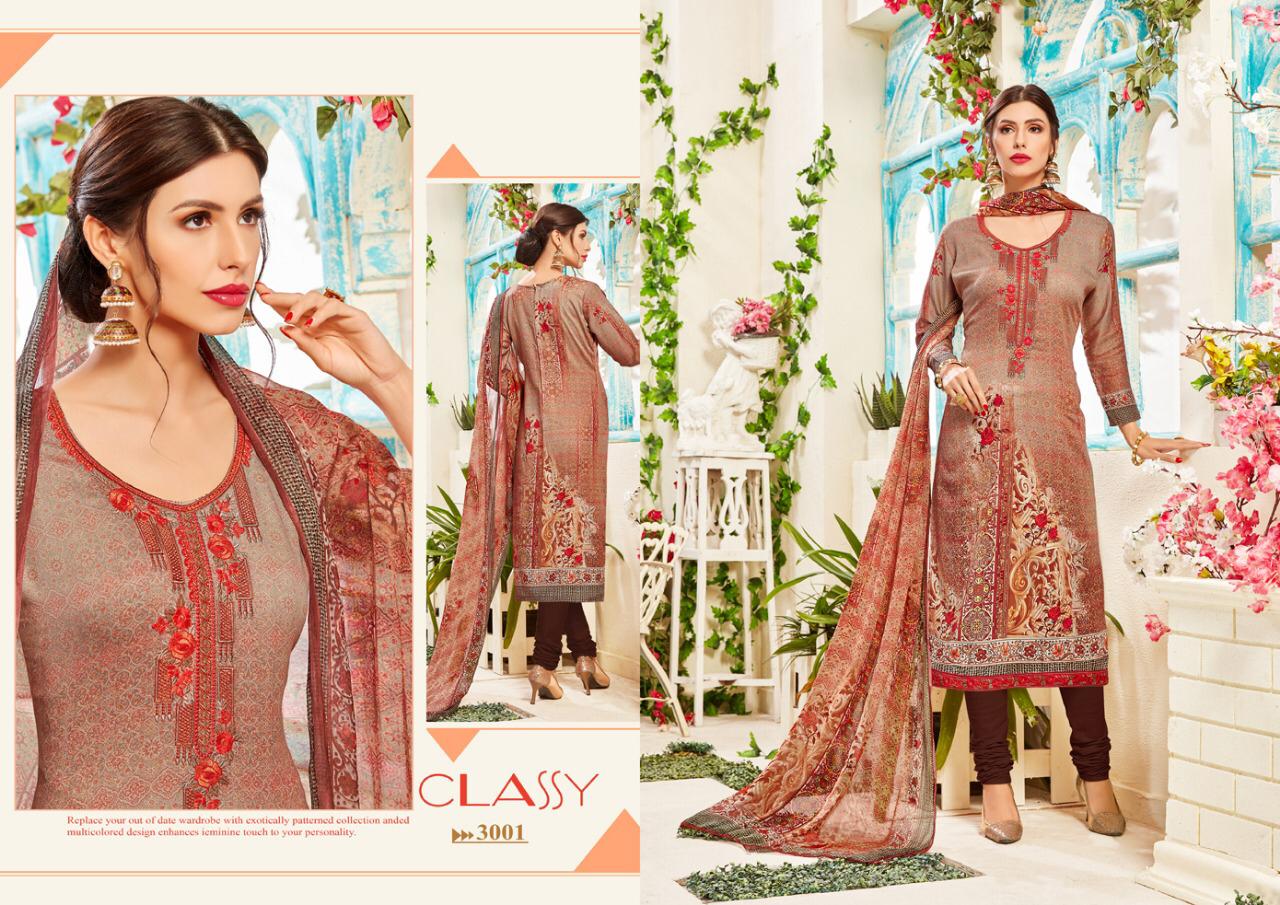 Karwa By Siyoni 3001 To 3008 Series Beautiful Suits Colorful Stylish Fancy Casual Wear & Ethnic Wear Pure Jam Silk Digital Print With Work Dresses At Wholesale Price