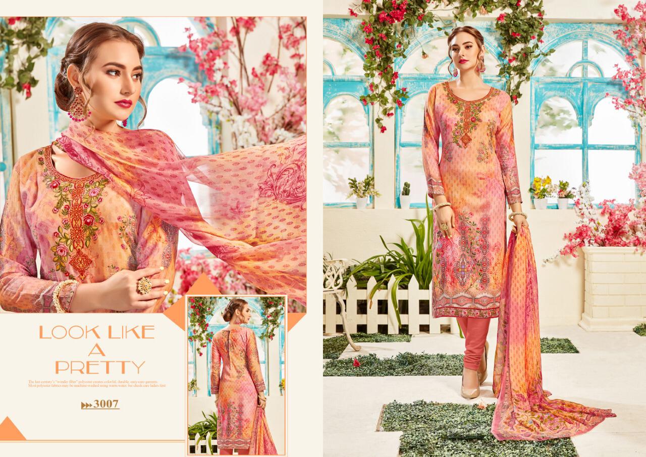 Karwa By Siyoni 3001 To 3008 Series Beautiful Suits Colorful Stylish Fancy Casual Wear & Ethnic Wear Pure Jam Silk Digital Print With Work Dresses At Wholesale Price