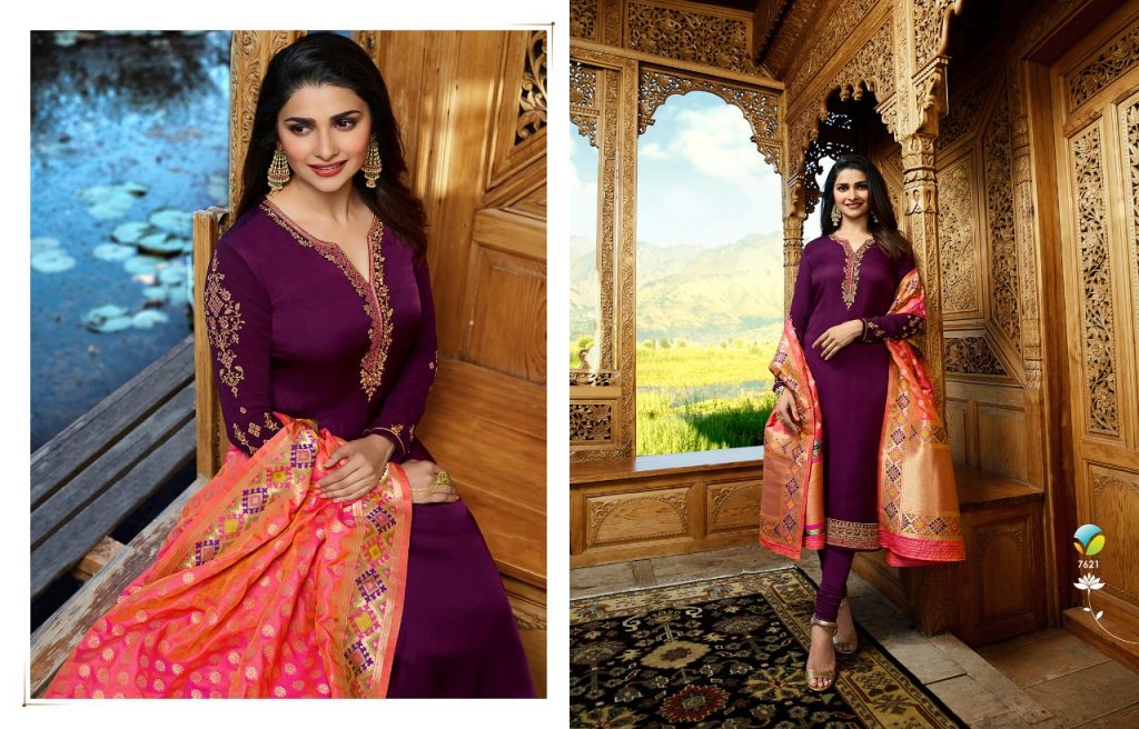 Kaseesh Banaras Vol-2 By Vinay Fashion 7621 To 7628 Series Designer Suits Collection Colorful Beautiful Stylish Fancy Colorful Party Wear & Occasional Wear Satin Dresses At Wholesale Price