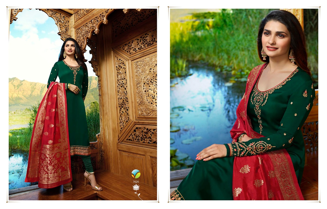 Kaseesh Banaras Vol-2 By Vinay Fashion 7621 To 7628 Series Designer Suits Collection Colorful Beautiful Stylish Fancy Colorful Party Wear & Occasional Wear Satin Dresses At Wholesale Price