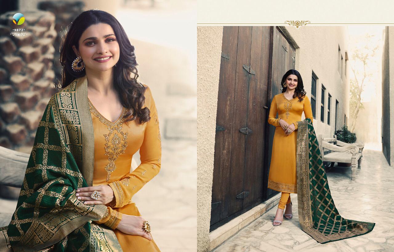Kaseesh Banaras Vol-3 By Vinay Fashion 9871 To 9878 Series Designer Suits Collection Colorful Beautiful Stylish Fancy Colorful Party Wear & Occasional Wear Satin Dresses At Wholesale Price