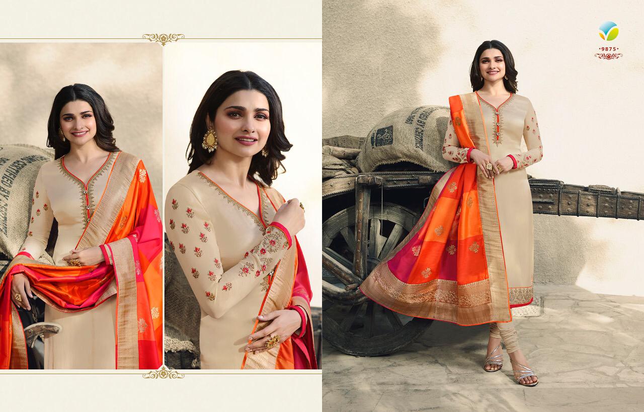 Kaseesh Banaras Vol-3 By Vinay Fashion 9871 To 9878 Series Designer Suits Collection Colorful Beautiful Stylish Fancy Colorful Party Wear & Occasional Wear Satin Dresses At Wholesale Price