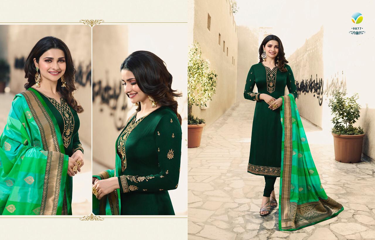 Kaseesh Banaras Vol-3 By Vinay Fashion 9871 To 9878 Series Designer Suits Collection Colorful Beautiful Stylish Fancy Colorful Party Wear & Occasional Wear Satin Dresses At Wholesale Price