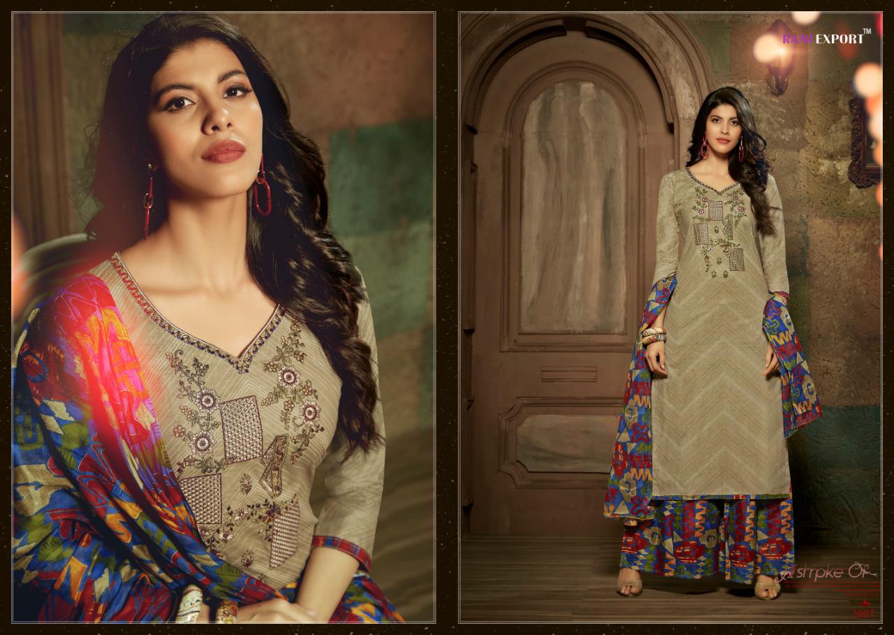 Kashida Kari By Rani Exports 1002 To 1009 Beautiful Suits Stylish Colorful Fancy Casual Wear & Ethnic Wear Pure Cambric Printed Dresses At Wholesale Price