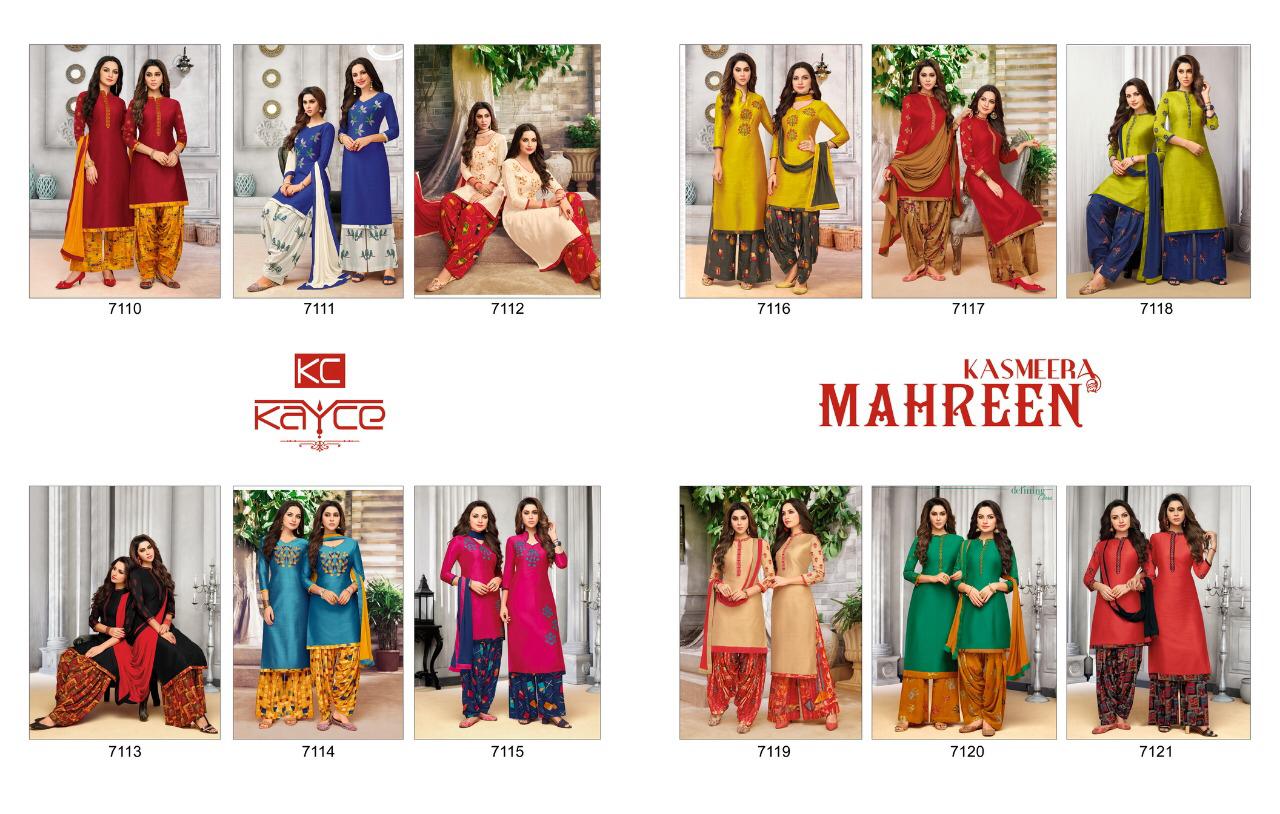 Mahreen By Kayce Trendz 7010 To 7121 Series Suits Beautiful Stylish Fancy Colorful Casual Wear & Ethnic Wear Pure Long Slub Embroidered Dresses At Wholesale Price