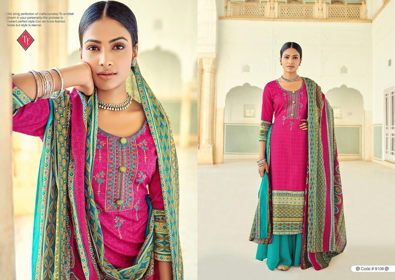 Kashmiri Vol-4 By Tanishk Fashion 9101 To 9110 Series Beautiful Winter Suits Collection Stylish Fancy Colorful Casual Wear & Ethnic Wear Pure Jam Embroidered Dresses At Wholesale Price