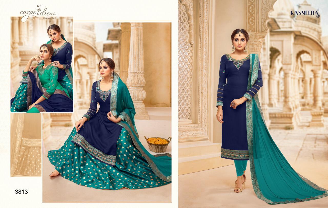 Kasmeera Plus Vol-36 By Kayce Trendz 3808 To 3813 Series Beautiful Stylish Fancy Colorful Casual Wear & Ethnic Wear Satin Georgette Dresses At Wholesale Price