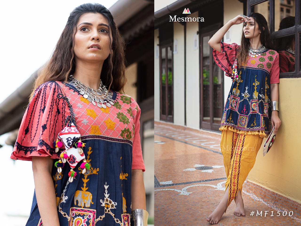 Kath Putli Vol-2 By Mesmora 1500 To 1507 Series Stylish Fancy Beautiful Colorful Casual Wear & Ethnic Wear Pure Khadi With Embroidered Kurtis And Bottom At Wholesale Price