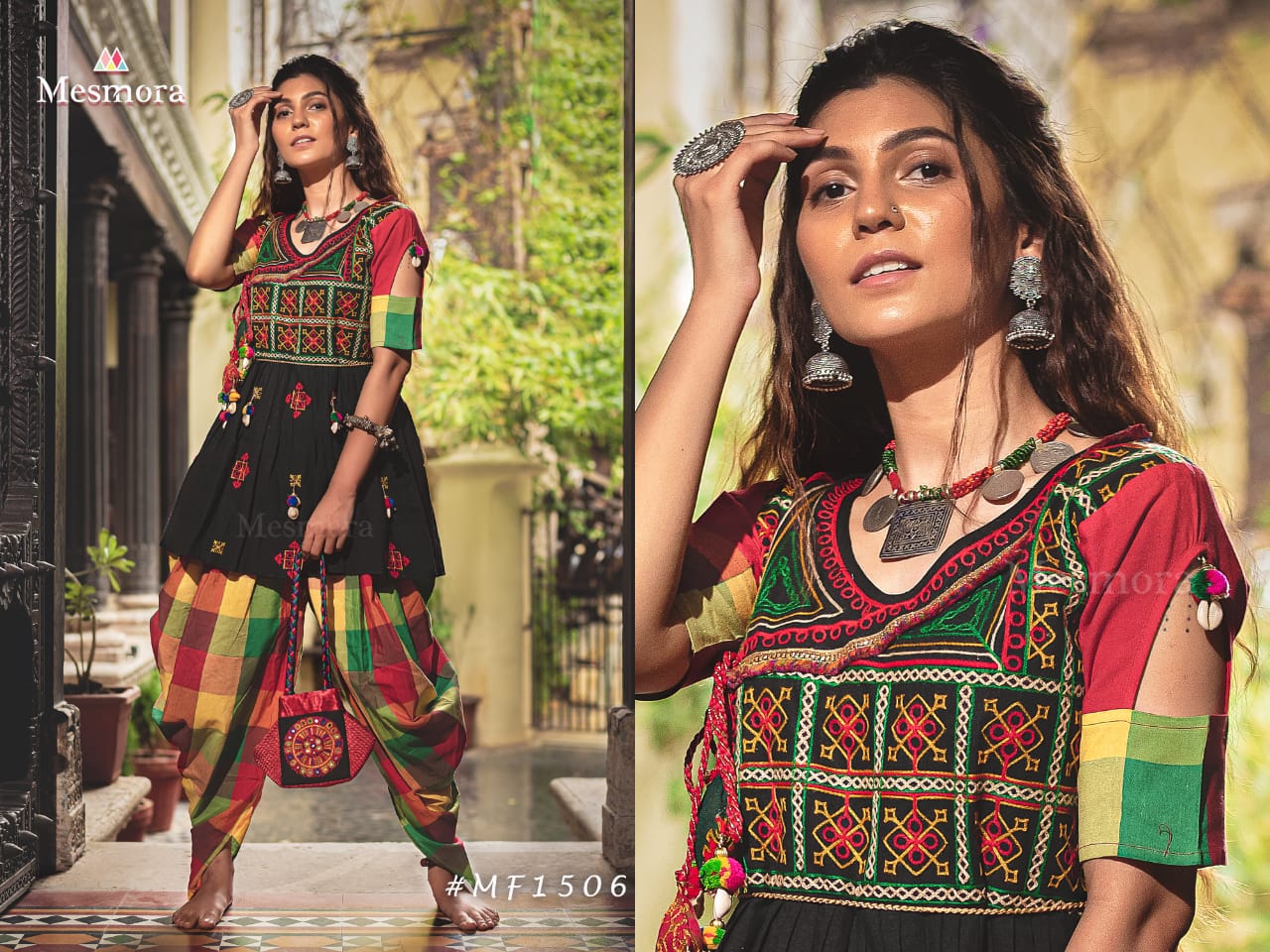 Kath Putli Vol-2 By Mesmora 1500 To 1507 Series Stylish Fancy Beautiful Colorful Casual Wear & Ethnic Wear Pure Khadi With Embroidered Kurtis And Bottom At Wholesale Price