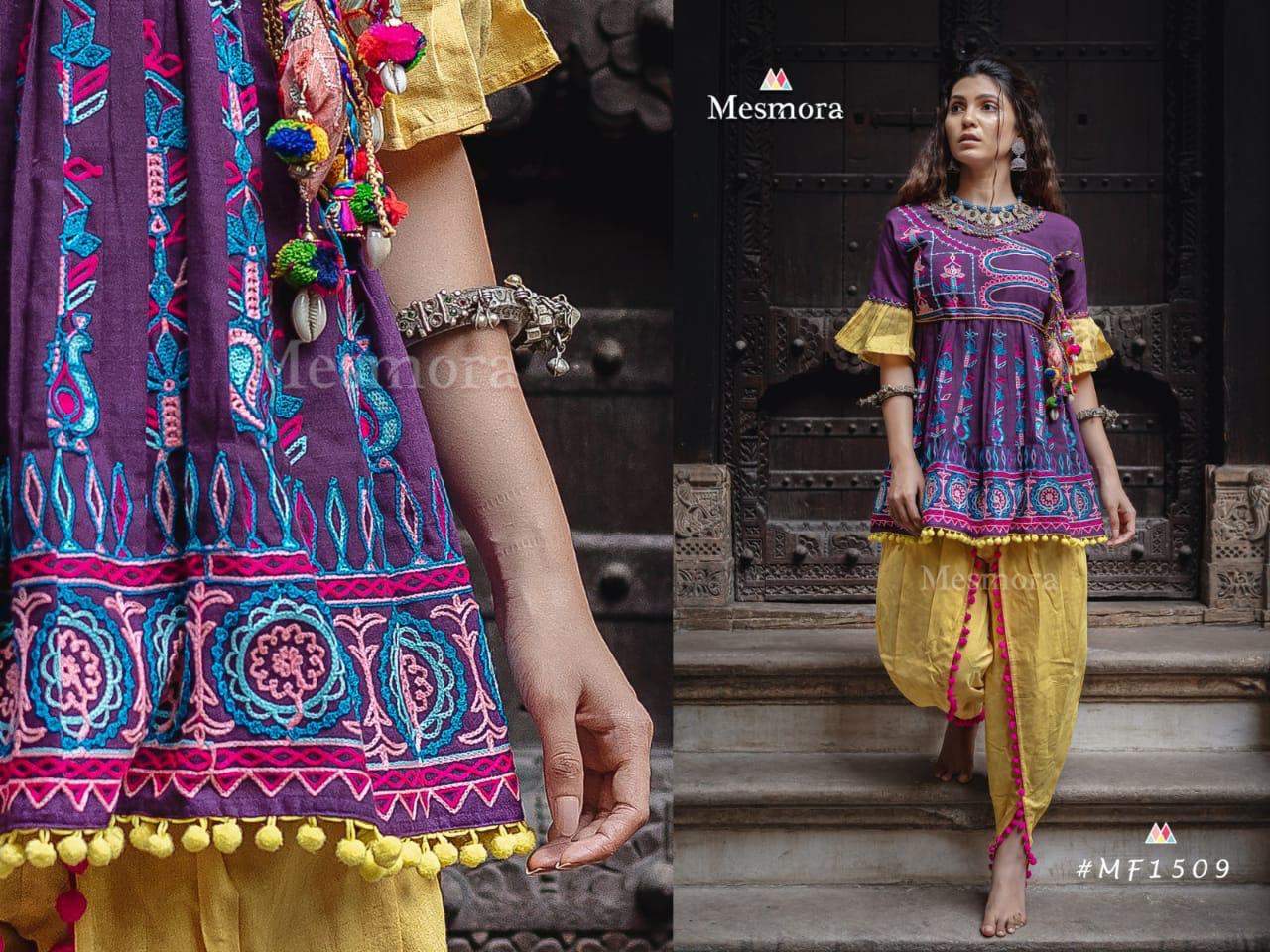 Kathputli Kedia Female Collection Vol-2 By Mesmora 1508 To 1514  Series Stylish Fancy Beautiful Colorful Casual Wear & Ethnic Wear Pure Khadi With Embroidered Kurtis And Bottom At Wholesale Price