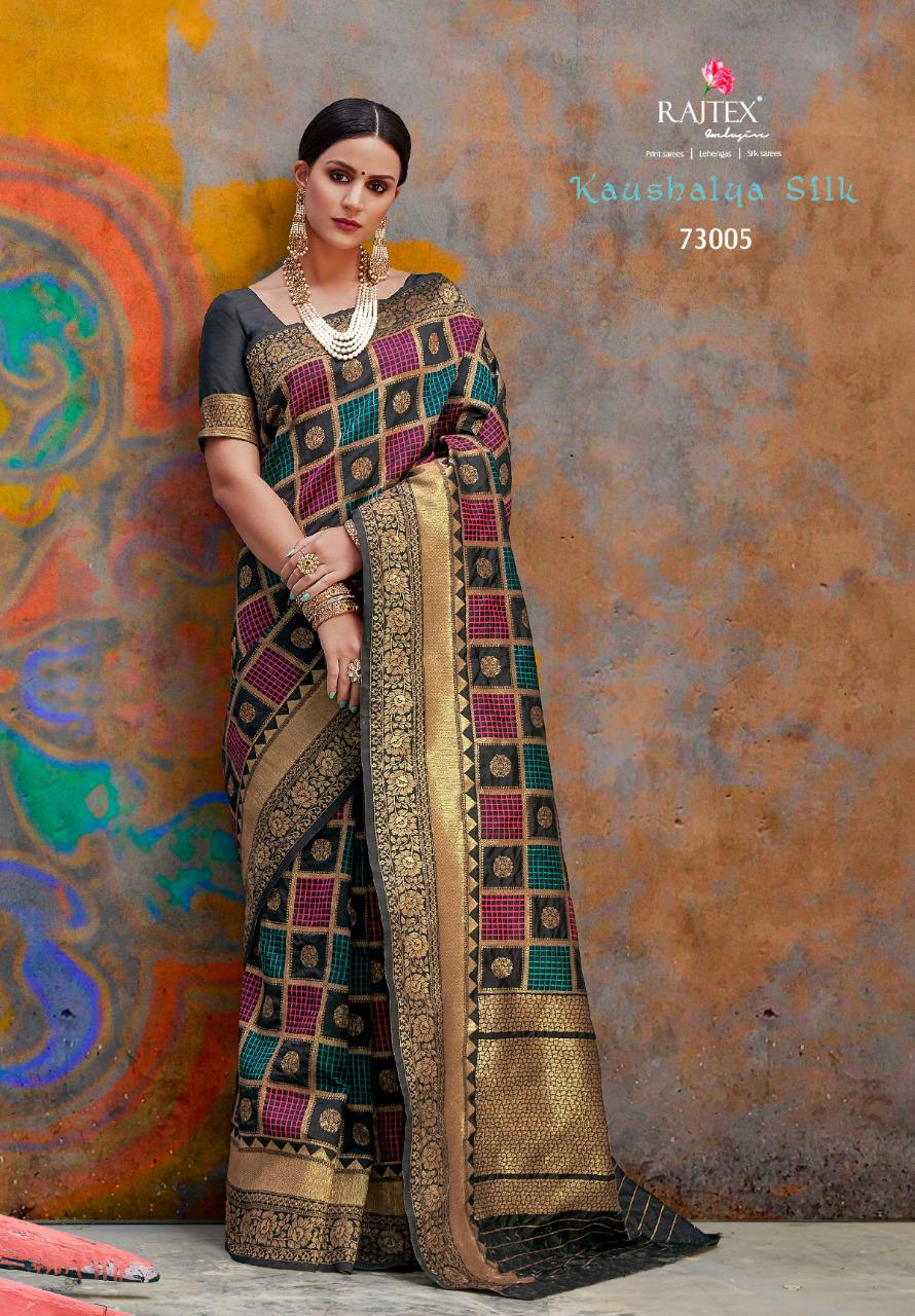 Kaushalya Silk By Raj Tex 73001 To 73012 Series Indian Traditional Wear Collection Beautiful Stylish Fancy Colorful Party Wear & Occasional Wear Pure Silk Sarees At Wholesale Price