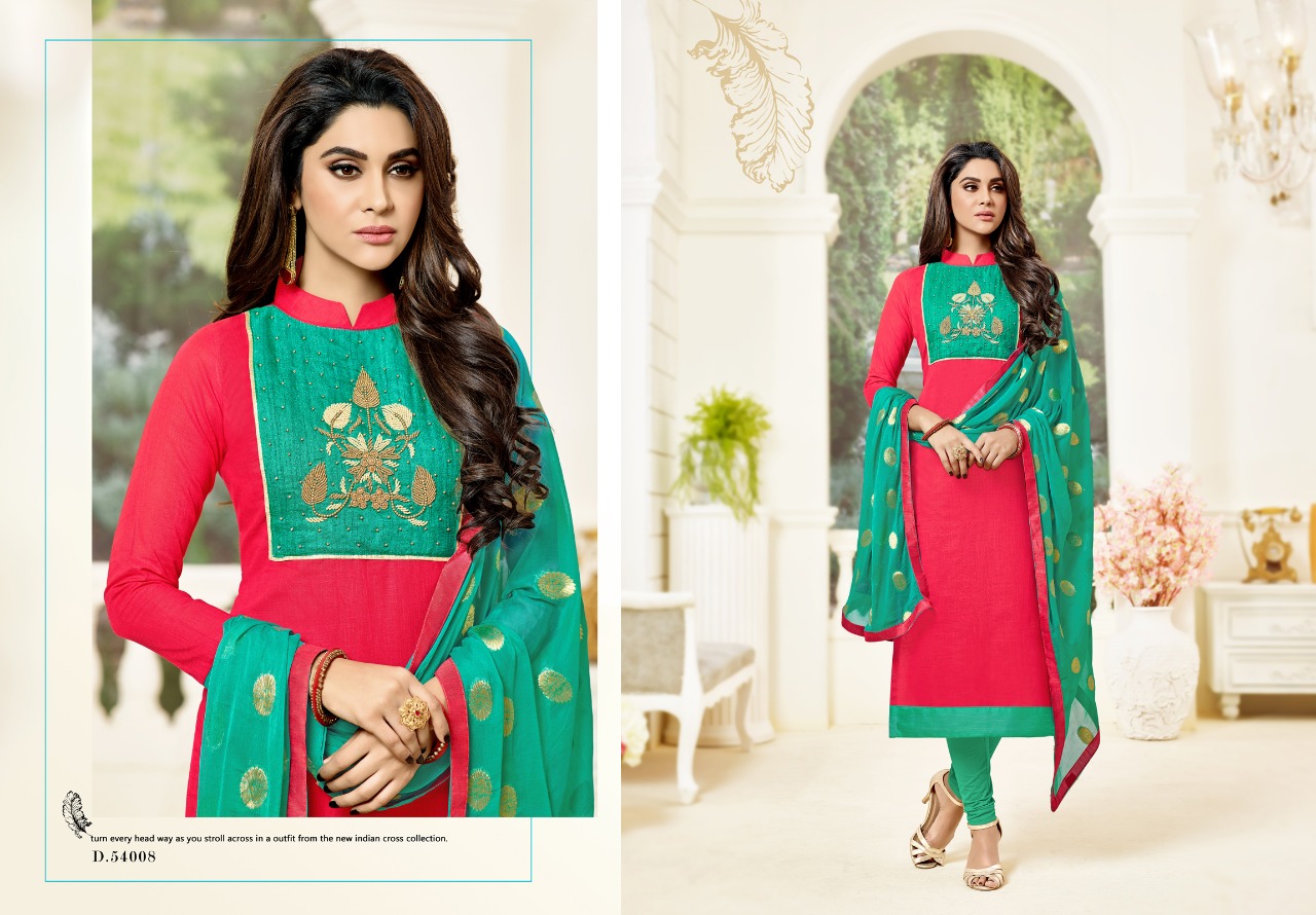 Kavvya Suits Vol-54 By B.g. Impex 54001 To 54010 Series Beautiful Stylish Fancy Colorful Casual Wear & Ethnic Wear Collection Mumbai Slub Cotton Embroidered Dresses At Wholesale Price